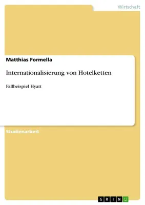Produktbild von Internationalisierung von Hotelketten