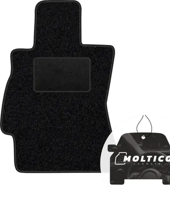 Produktbild von moto-MOLTICO Fahrer Fußmatte Auto Velours Fahrerseite Autoteppiche Schwarz Fahrermatte 1-teilig passend für Subaru Forester IV Legacy V Outback IV
