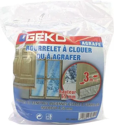 Image de Agrafes ou attaches 65 mm x 3 m Blanc - Geko
