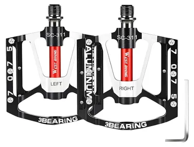 Image de Pédales de VTT en aluminium légères avec antidérapant
