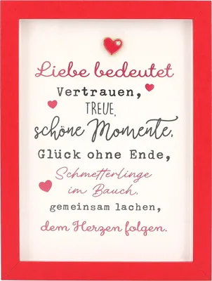 Produktbild von Depesche 11626_009 Komplimente im Bilderrahmen -Liebe bedeutet Vertrauen, Treue, ..