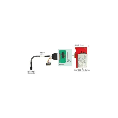 Produktbild von DeLOCK - Schnittstellenadapter - PCIe 3.0 - U.2 (62863)