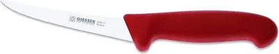 Produktbild von Giesser Messer Ausbeinmesser Fleischermesser rutschfest scharf Klinge gebogen - 13 cm, Flexibel, Rot