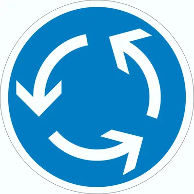 Produktbild von Aufkleber Kreis Vorgeschriebene Vorbeifahrt rechts Ø50mm