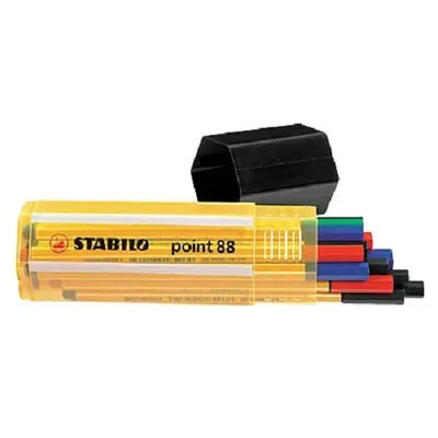 Zdjęcie produktu dla Zestaw cienkopisów STABILO point 88 Office, różne kolory 0,4 mm, 20 szt.