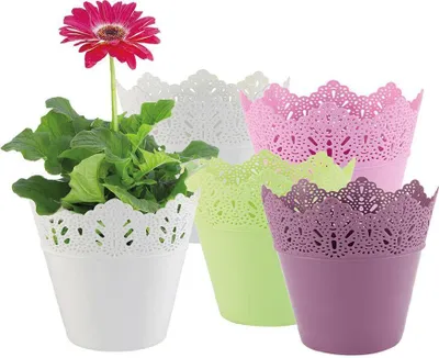 Produktbild von Centi Kunststoff Pflanzkübel PARIS, d= 14,5 cm H= 15 cm WEISS