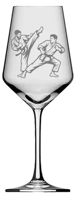 Produktbild von Weinglas Gravur Kampfsport 350ml spülmaschinenfest für Kampfsportliebhaber genießen