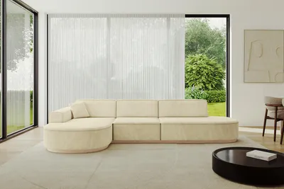 Produktbild von ALTDECOR Ecksofa in L-Form MARI-L2-v1 - 328x171x83 cm Beige - Corner Sofa Bett Eckcouch Couch Wohnlandschaft Cauchsofa
