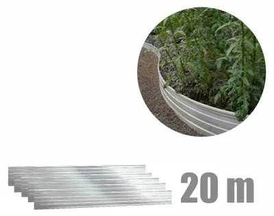 Immagine prodotto di Set di 20 bordure per aiuole Green Universe 10cm x 100cm | Aiuole giardino | Cordoli per aiuole