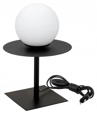 Produktbild von Tischleuchte 35 cm hoch E27 Kugel Schirm Modern Beistelllampe