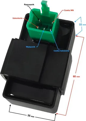 Produktbild von Zündmodul für Moped Barton Sprint 1, 4T Motor, 1 Anschluss, 5 Pins, 60x35x22mm