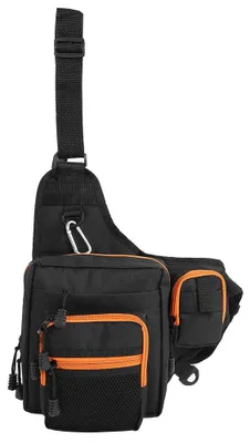 Produktbild von Multifunktionale Outdoor-Sport-Wander-Reise-Umhängetasche und Angelausrüstungstasche (schwarz)