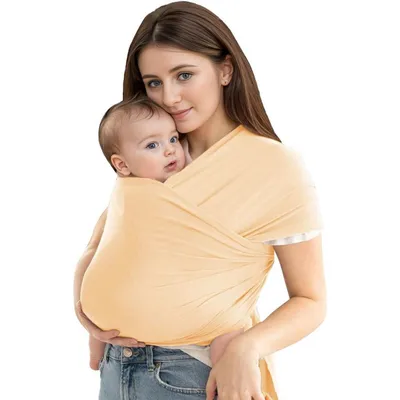 Produktbild von Minicee Babytrage Tragetuch Gelb – Ergonomisch für Neugeborene bis 36 Monate
