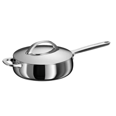 Produktbild von BergHOFF Home Sauteuse 24 cm Edelstahl mit Deckel, 3,2 l, für alle Herdarten, backofenfest, Stellar Steel