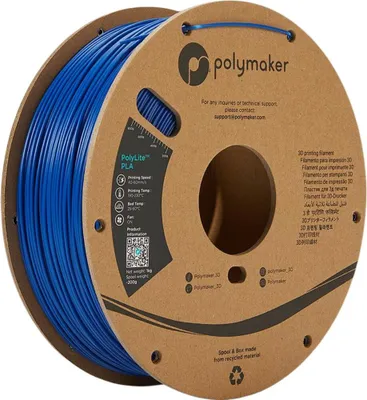 Produktbild von Polymaker PolyLite PLA  Filament Blue 1,75mm 1KG