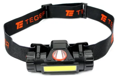 Imagen del producto de Linterna frontal LED COB de 200 lúmenes, recargable por USB