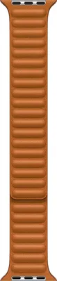 Produktbild von Apple Leather Link für die Watch Series 1-9 / SE - 38/40/41 mm / Series 10 - 42 mm - Größe S/M - Golden Brown