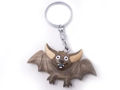 Immagine prodotto di Portachiavi in legno - pipistrello