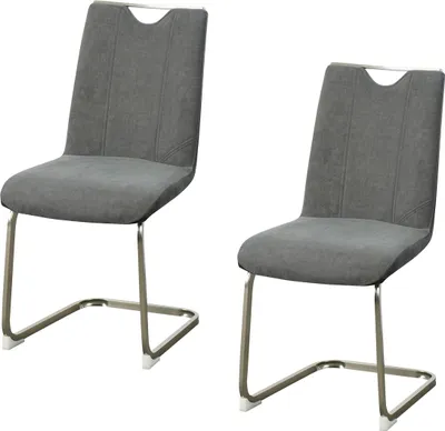 Produktbild von Schwingstuhl Antikanthrazit/Grau 2er Set Emrys