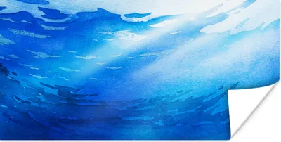 Produktbild von MuchoWow® Poster Meer - Sonne - Blau 150x75 cm - ohne Rahmen