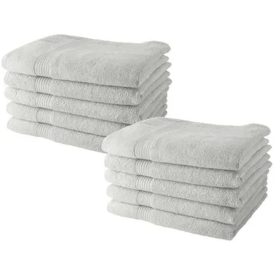 Produktbild von Handtuch, 10er Pack, 50x90 cm, 100% Baumwolle, Kreide