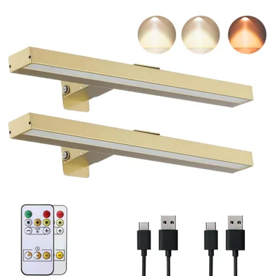 Produktbild von Kabellose Bilderbeleuchtung mit Fernbedienung - Wiederaufladbare LED-Lampe