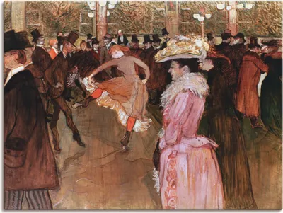 Produktbild von ARTland Leinwandbild Der Tanz im Moulin Rouge, 1890 Größe: 60x45 cm
