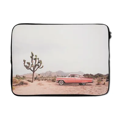 Produktbild von MuchoWow® Laptop Hülle 14 ZollAuto - Wüste - Baum - Berge - Sand Laptoptasche - Laptoptasche - Stoßsicher - Schutzhaube