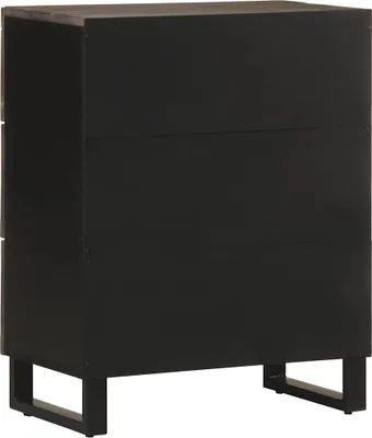 Image de Maison Exclusive - Buffet Schwarz, 60x33x75 cm, en bois massif de manguier
