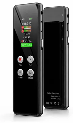 Produktbild von Diktiergerät 64GB, digitaler Sprachrekorder mit 1536kbps Aufnahme, Sprachsteuerung und USB-C, tragbarer Audio Recorder für Meetings, Interviews und Studium