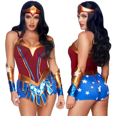 Produktbild von y Wonder Woman Kostüm Superheld Heldin Superheldin Kriegerin Amazone Damen S