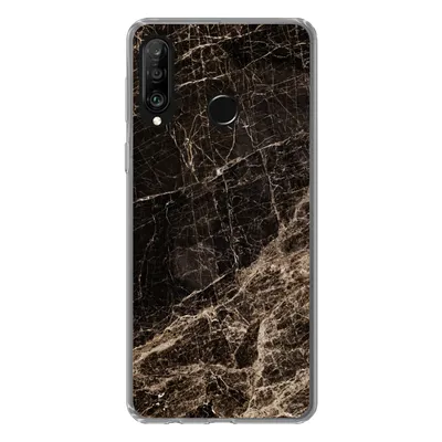 Produktbild von MuchoWow® Handyhülle Schutzhülle Hülle für Huawei P30 Lite Marmor - Luxus - Schwarz Silikon Softcase Handy Hülle - Handyhülle
