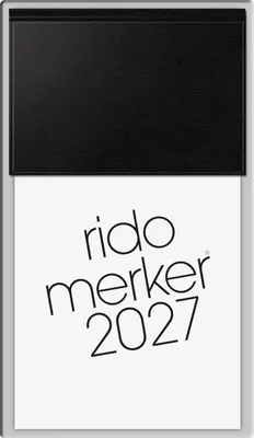 Produktbild von rido/idé 7035003907 Vormerkbuch Mod. Merker 2027 108×201 mm, Kunststoff, schwarz