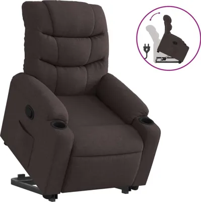 Produktbild von vidaXL Relaxsessel mit Aufstehhilfe Dunkelbraun Stoff