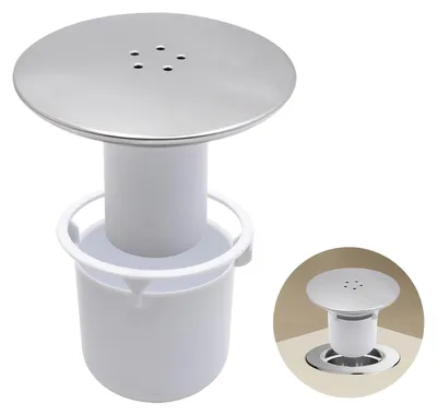 Productafbeelding van Doucheafvoer afdekking - 90 mm / 115-117 mm - Reserveonderdeel doucheafvoer - Chroom / Wit