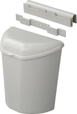 Obrázok produktu pre odpadkový kôš s vekom 6 litrov 29,5 cm svetlosivý