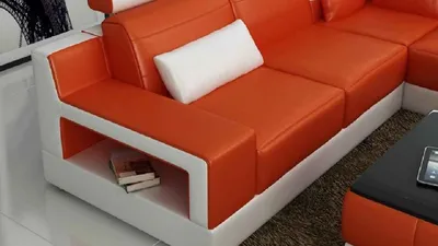Produktbild von Wohnlandschaft Ecksofa U Form Polster Couch Ledersofa