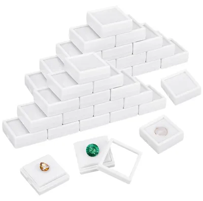 Productafbeelding van Solidchoice - 48 Stuks Plastic Displaydozen voor Edelstenen en Sieraden