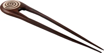 Produktbild von Ethno Holz Haarspange, Haarnadel - Modell 20, Braun, Haarspangen, Haarschmuck