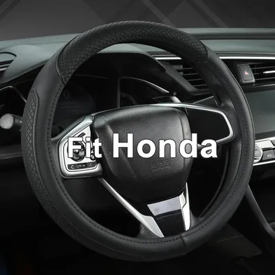 Immagine prodotto di Copertura per volante in microfibra nera, taglia M, per Honda