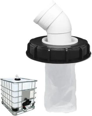 Obrázek produktu pro IBC filtrační kryt pro nádrž, nylon, 45°, 163 mm, filtr na dešťovou vodu pro IBC kontejnery