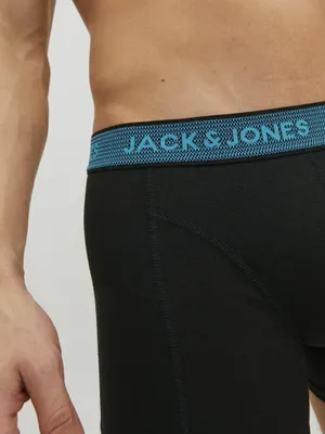 Produktbild von JACK & JONES Jacwaistband trunks (3-pack), heren boxers normale lengte, grijs, blauw en rood