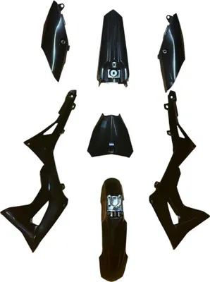 Produktbild von Verkleidung Set Typ 9 schwarz Dirtbike Minicross 2-Takt 10" Räder CRF 50 HMP
