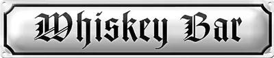 Produktbild von Blechschild 46x10cm Whiskey Bar Kneipe Pub Küche Dekoration
