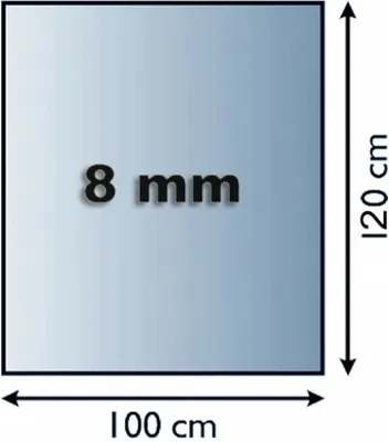 Obrázek produktu pro Ochranná deska proti jiskrám sklo 8mm Lienbacher obdélník 1000x1200mm