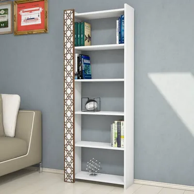 Produktbild von Skye Decor, City - White, Bücherregale, Weiß, 64,6 x 170 x 24,2 cm