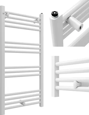 Produktbild von Granitan | Badheizkörper PUERTO - 50/100 cm - Weiß - Modernes Design - Handtuchwärmer und Heizlösung