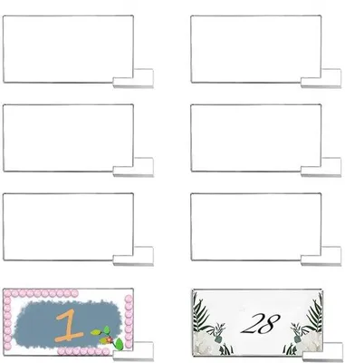 Produktbild von Acrylbord-Set 20 Stück für Tafeln transparent 90 x 50 x 2 mm