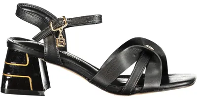 Image de Élégante sandale pour femme, noire, avec un talon de 5 cm et des détails