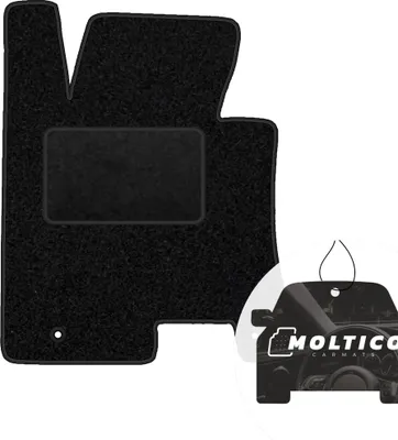 Produktbild von moto-MOLTICO Fahrer Fußmatte Auto Velours Fahrerseite Autoteppiche Schwarz Fahrermatte 1-teilig passend für Kia Ceed II Hyundai i30 II 2012-2017